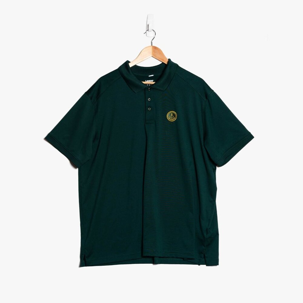 Lands End Mens SS Varuna Polo Shirt Green